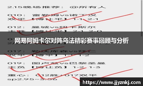 网易阿姆卡尔对阵乌法精彩赛事回顾与分析
